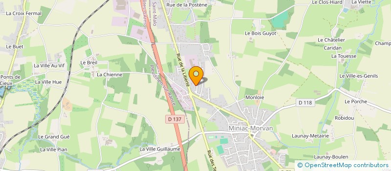 localisation de l'entreprise MADAME CHRISTELE LESVIER  MINIAC-MORVAN