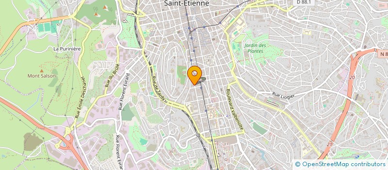 localisation de l'entreprise MADAME CHRISTELE POUGET  SAINT-ETIENNE