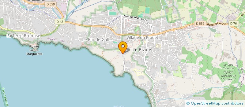 localisation de l'entreprise MADAME CHRISTELLE ARNAL  LE PRADET