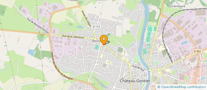 localisation de l'entreprise MADAME CHRISTELLE BACHELET  CHATEAU-GONTIER-SUR-MAYENNE