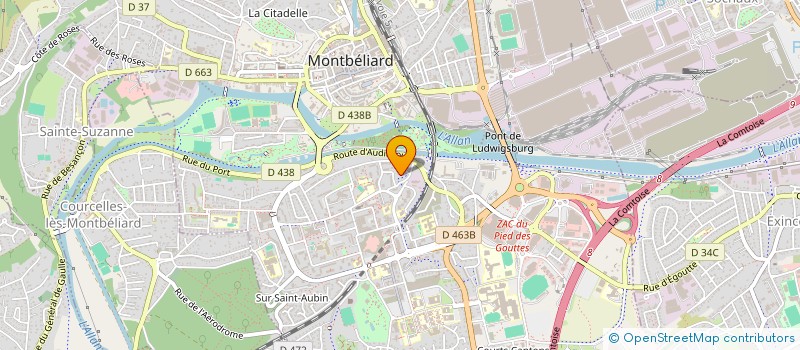 localisation de l'entreprise MADAME CHRISTELLE BAILLIEZ  MONTBELIARD