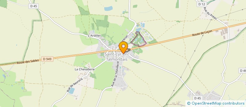 localisation de l'entreprise MADAME CHRISTELLE BARRET  SAINT-CYR-EN-TALMONDAIS