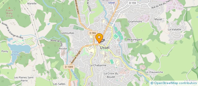 localisation de l'entreprise MADAME CHRISTELLE BARRIER à USSEL