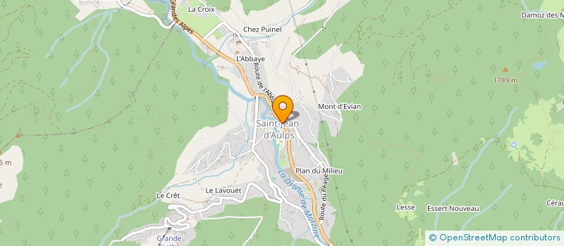 localisation de l'entreprise MADAME CHRISTELLE BERGER  SAINT-JEAN-D'AULPS