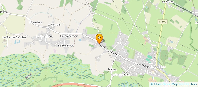 localisation de l'entreprise MADAME CHRISTELLE BERTHAUD  PRINQUIAU