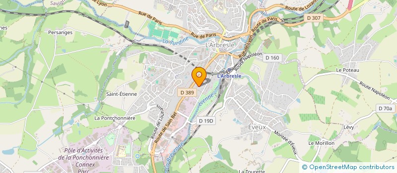 localisation de l'entreprise MADAME CHRISTELLE BEYSSAT  L'ARBRESLE