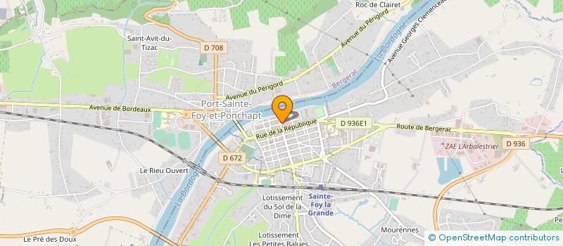 localisation de l'entreprise MADAME CHRISTELLE BOISSIERES  SAINTE-FOY-LA-GRANDE