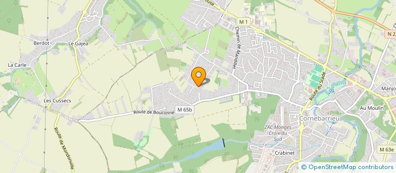 localisation de l'entreprise MADAME CHRISTELLE BOURSIE à CORNEBARRIEU