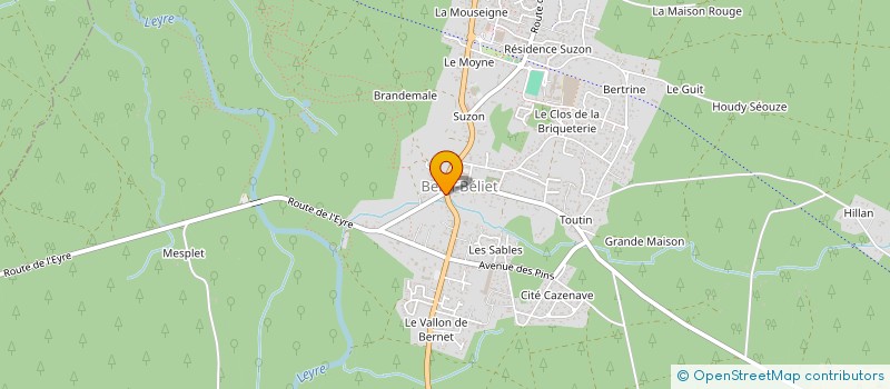 localisation de l'entreprise MADAME CHRISTELLE BOUTHIER  BELIN-BELIET