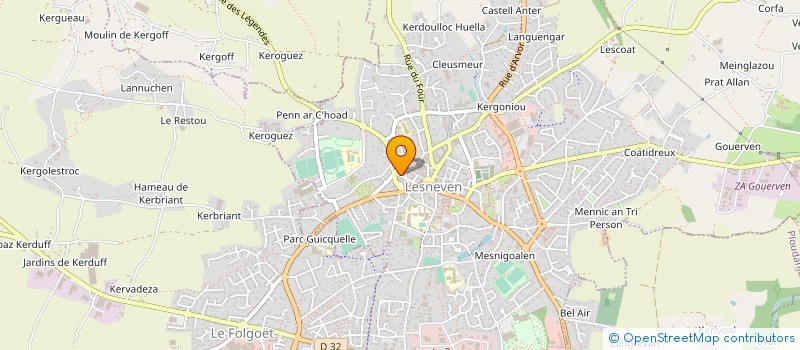 localisation de l'entreprise MADAME CHRISTELLE CADIOU à LESNEVEN