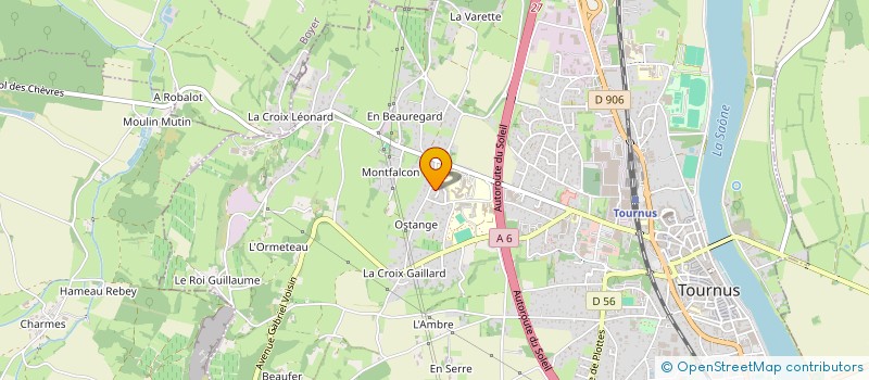 localisation de l'entreprise MADAME CHRISTELLE CALMAND  TOURNUS