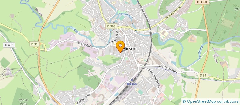 localisation de l'entreprise MADAME CHRISTELLE CARETTE  HIRSON