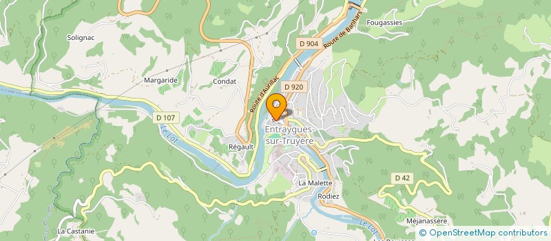 localisation de l'entreprise MADAME CHRISTELLE CASSAN à ENTRAYGUES-SUR-TRUYERE