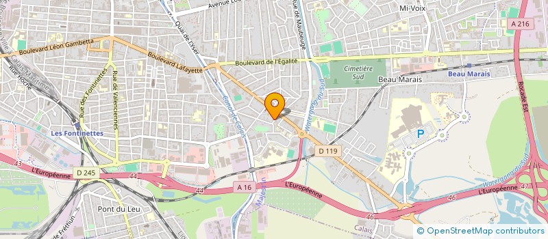 localisation de l'entreprise MADAME CHRISTELLE CASTRE  CALAIS