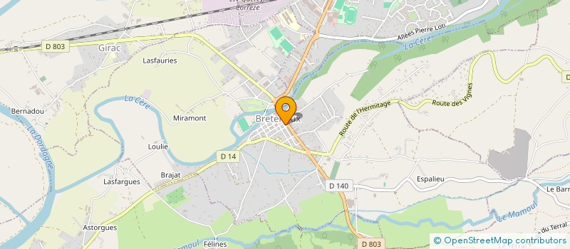 localisation de l'entreprise MADAME CHRISTELLE CERES  BRETENOUX