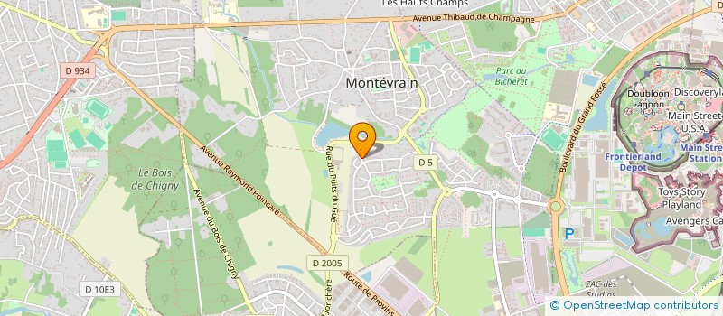 localisation de l'entreprise MADAME CHRISTELLE CHARDONNET  MONTEVRAIN