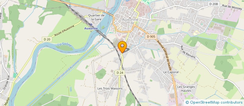 localisation de l'entreprise MADAME CHRISTELLE CHEVRIAUX  AUXONNE