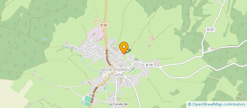 localisation de l'entreprise MADAME CHRISTELLE CORRE  VERCEL-VILLEDIEU-LE-CAMP