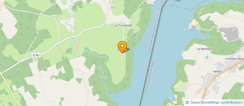 localisation de l'entreprise MADAME CHRISTELLE CUEILLE  SARROUX - SAINT JULIEN