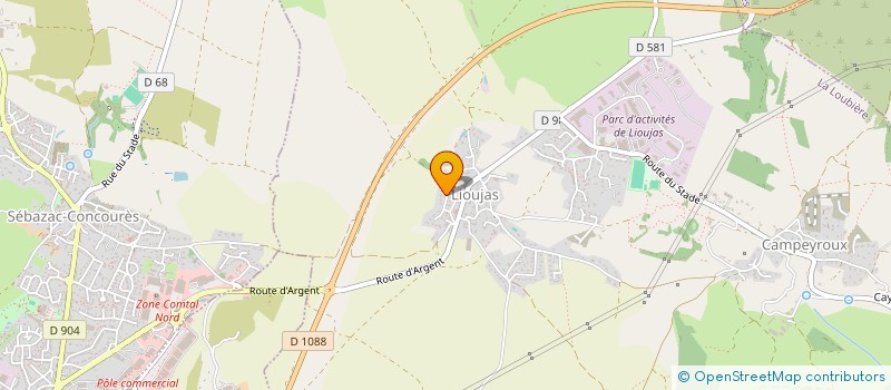 localisation de l'entreprise MADAME CHRISTELLE CUEYSSE  LA LOUBIERE