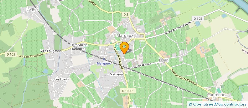 localisation de l'entreprise MADAME CHRISTELLE DEBIN  MARGAUX-CANTENAC