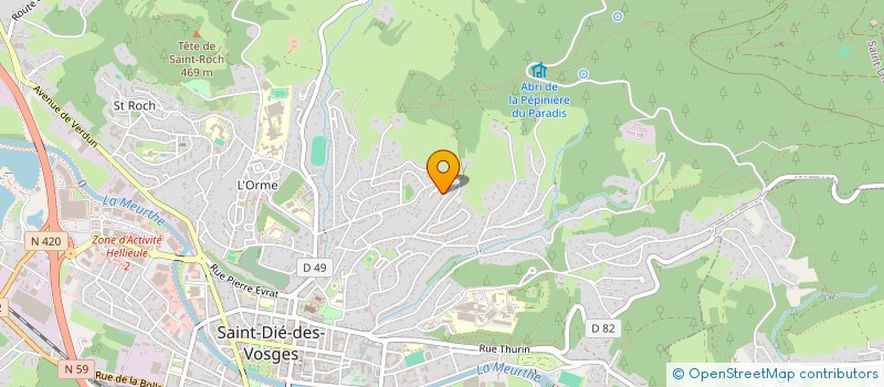 localisation de l'entreprise MADAME CHRISTELLE DELAPORTE  SAINT-DIE-DES-VOSGES