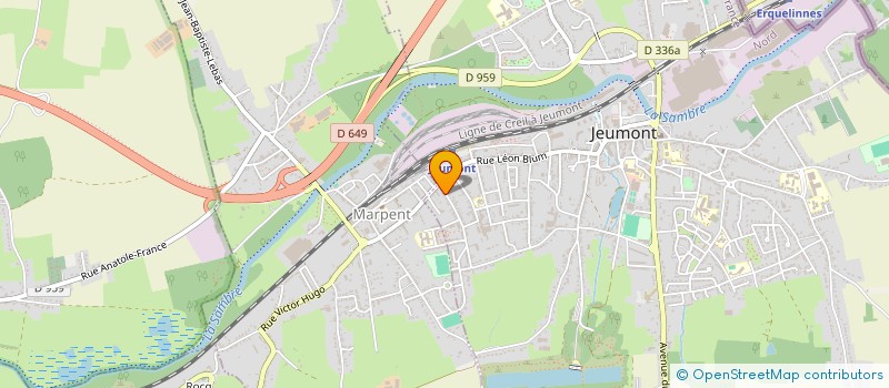 localisation de l'entreprise MADAME CHRISTELLE DELATTRE  JEUMONT