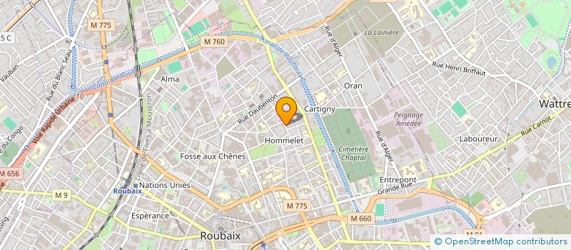 localisation de l'entreprise MADAME CHRISTELLE DELPLANQUE  ROUBAIX