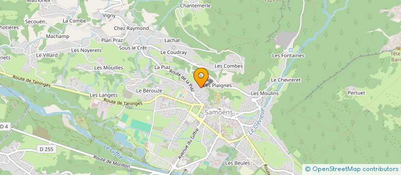 localisation de l'entreprise MADAME CHRISTELLE DEPLACE  SAMOENS