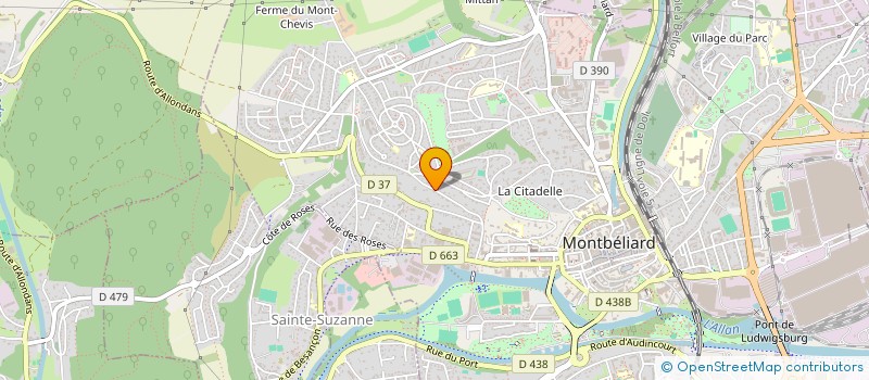 localisation de l'entreprise MADAME CHRISTELLE DIRAND à MONTBELIARD