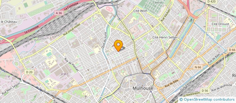 localisation de l'entreprise MADAME CHRISTELLE DOURECANNOU  MULHOUSE