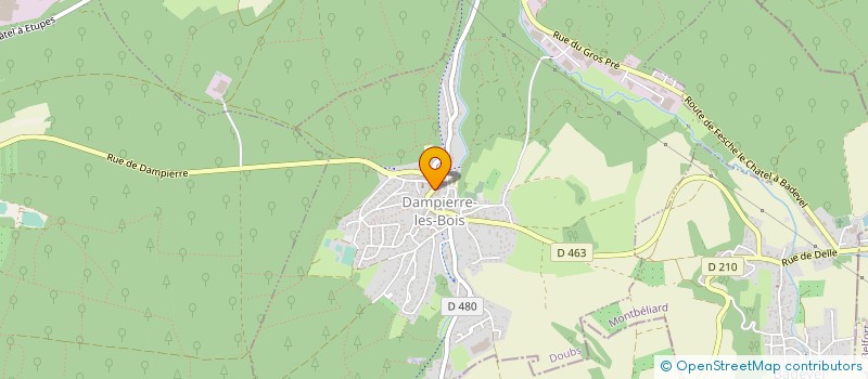 localisation de l'entreprise MADAME CHRISTELLE FARAGOLO  DAMPIERRE-LES-BOIS