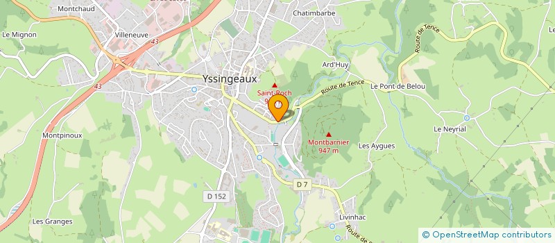 localisation de l'entreprise MADAME CHRISTELLE FAVIER  YSSINGEAUX