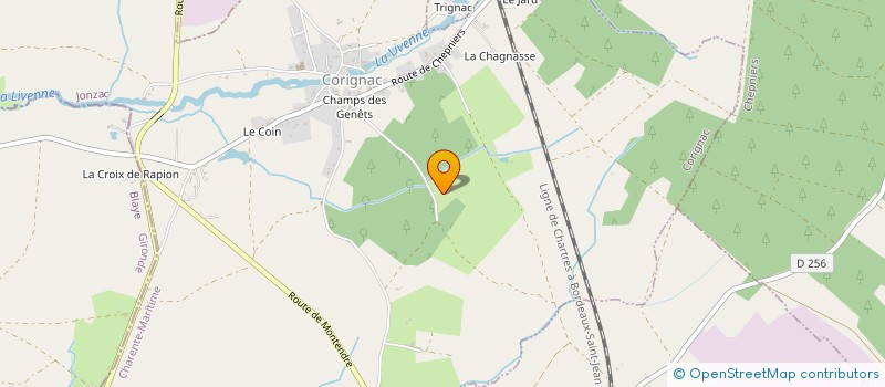 localisation de l'entreprise MADAME CHRISTELLE FAVRAUD  CORIGNAC