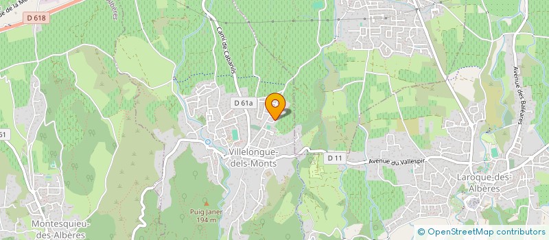 localisation de l'entreprise MADAME CHRISTELLE FINANCE  VILLELONGUE-DELS-MONTS