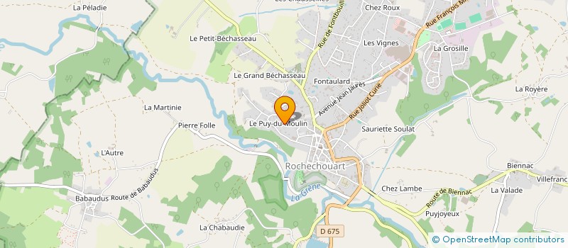 localisation de l'entreprise MADAME CHRISTELLE FOURGEAUD à ROCHECHOUART
