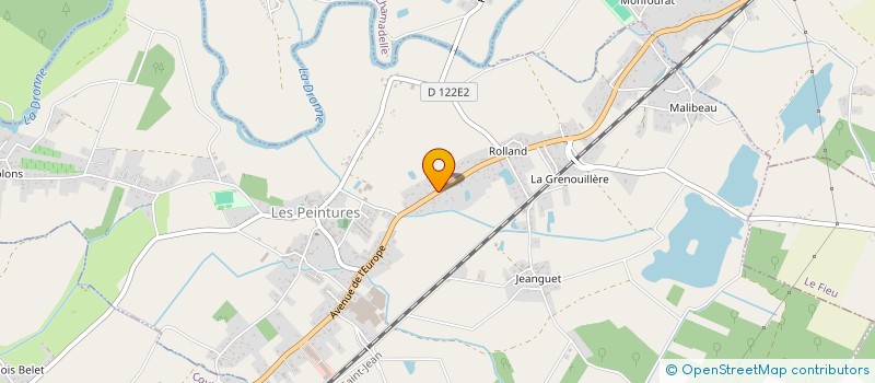 localisation de l'entreprise MADAME CHRISTELLE FRUGIER  LES PEINTURES