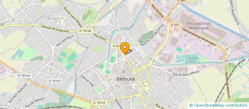 localisation de l'entreprise MADAME CHRISTELLE GABET à BETHUNE