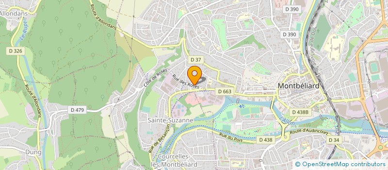 localisation de l'entreprise MADAME CHRISTELLE GENEVOIS  MONTBELIARD