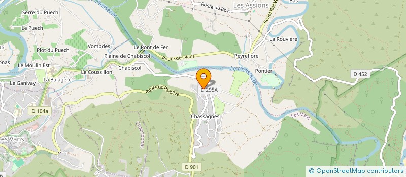 localisation de l'entreprise MADAME CHRISTELLE GEYTER  LES VANS