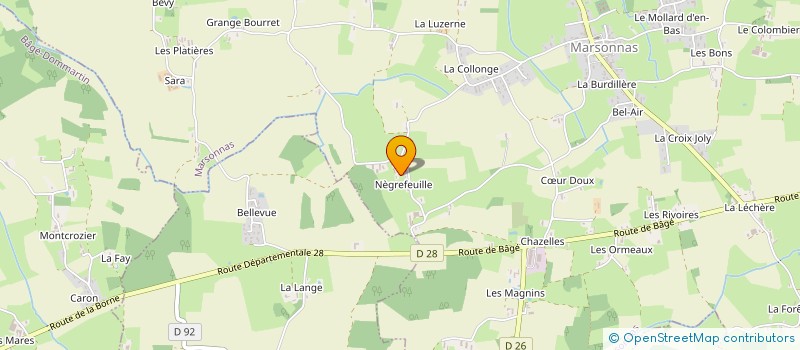 localisation de l'entreprise MADAME CHRISTELLE GOYARD  MARSONNAS