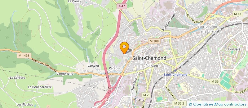 localisation de l'entreprise MADAME CHRISTELLE GRANGE à SAINT-CHAMOND