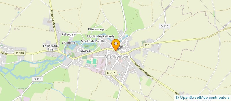 localisation de l'entreprise MADAME CHRISTELLE GUIONNET  CHEF-BOUTONNE