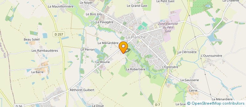 localisation de l'entreprise MADAME CHRISTELLE HERVOUET  LA PLANCHE