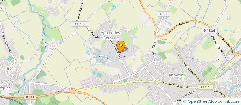 localisation de l'entreprise MADAME CHRISTELLE HUYGHE  VENDIN-LES-BETHUNE