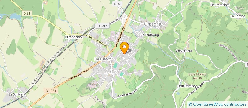 localisation de l'entreprise MADAME CHRISTELLE KAMUDU  BEAUFORT-ORBAGNA