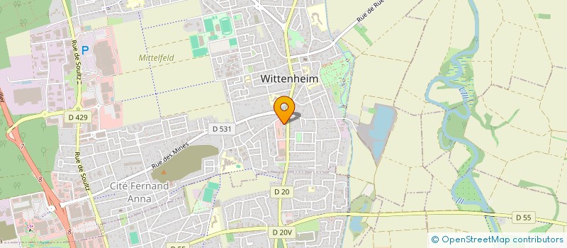 localisation de l'entreprise MADAME CHRISTELLE KOEHLER  WITTENHEIM