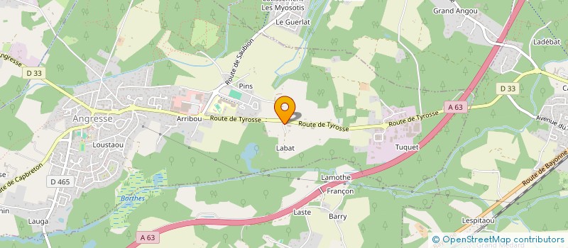 localisation de l'entreprise MADAME CHRISTELLE LABORDE  ANGRESSE