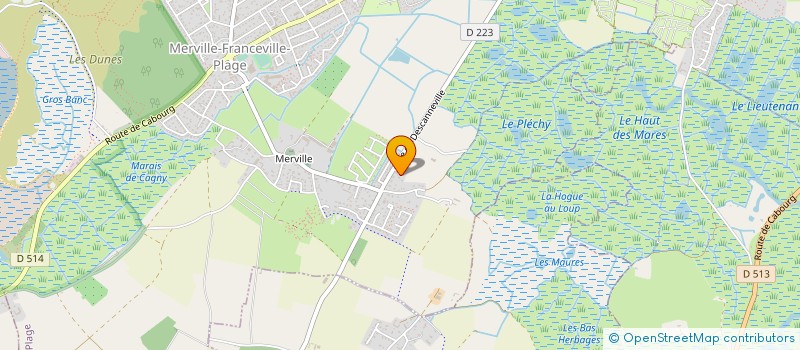 localisation de l'entreprise MADAME CHRISTELLE LANGLOIS  MERVILLE-FRANCEVILLE-PLAGE