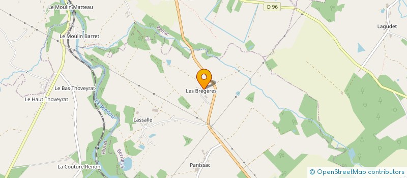 localisation de l'entreprise MADAME CHRISTELLE LAPORCHERIE à PEYRAT-DE-BELLAC